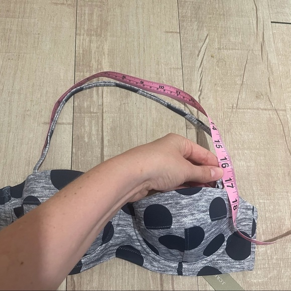 J Crew bikini top 34A polka dot black gray NWT - Picture 11 of 11